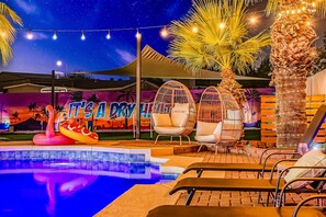 Outdoor pool, a heated pool - Phoenix Villa - Private Resort Style backyard, Pool, Volleyball, Putting Green  (Phoenix)