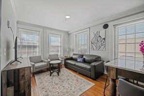 Deluxe Condo, 2 Bedrooms, Non Smoking, Kitchen | Living area - Historic Conway Lofts (Conway)