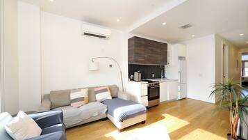 Smart TV, fireplace, video games, printers