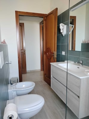 Shower, hair dryer, bidet, towels - D&P Suites 1 SALEMI (Salemi)