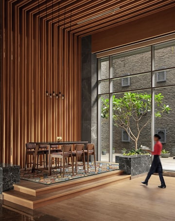 Zona de estar del vestíbulo. Hyatt Place Aurangabad Airport