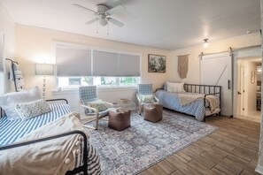 3 bedrooms, iron/ironing board, travel cot, WiFi