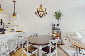 Dining - Pool-view condo with private balcony, AC, & Washer/Dryer (Santa Rosa Beach)