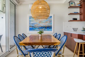 Dining - Spacious waterfront condo with shared pool, balcony, and washer/dryer (Playa Potrero)