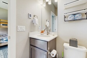 Hair dryer, towels
