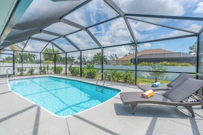 Outdoor pool, a heated pool