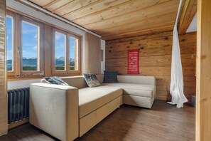 Een smart-tv, een open haard en een dvd-speler