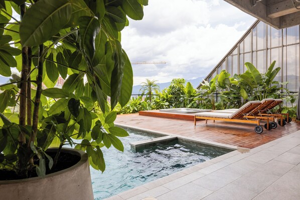 Indoor pool, a heated pool