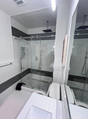 Shower, hair dryer