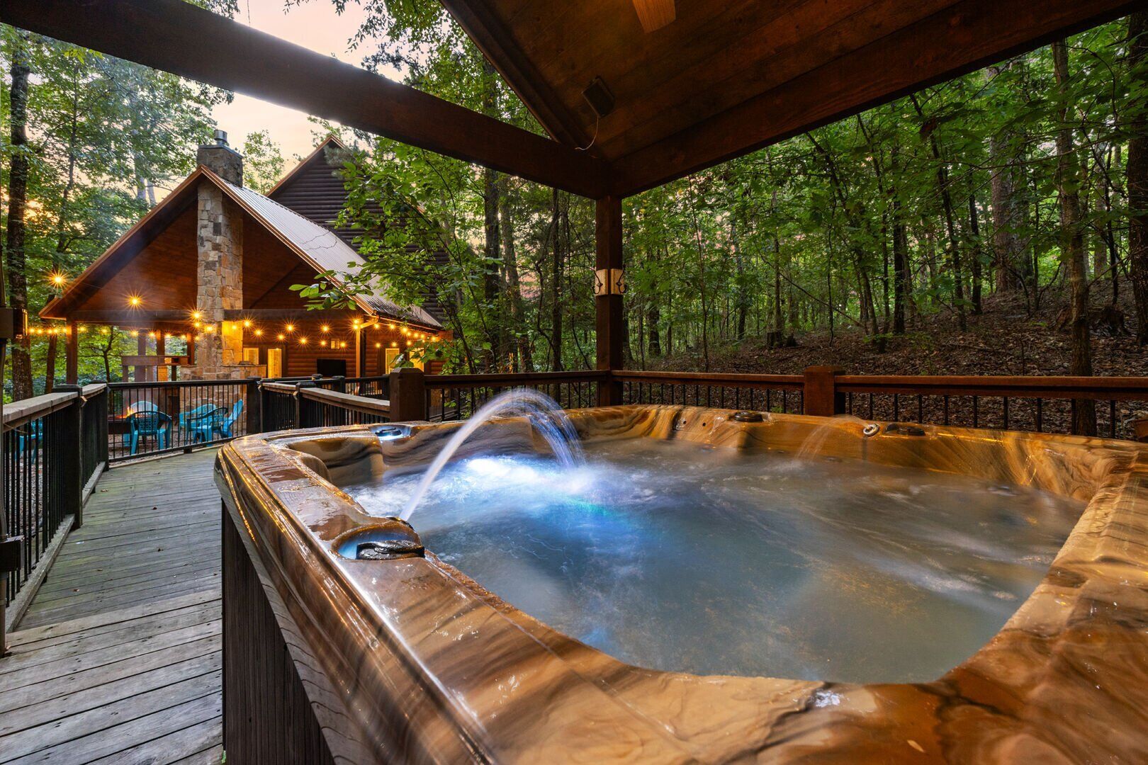 Outdoor spa tub