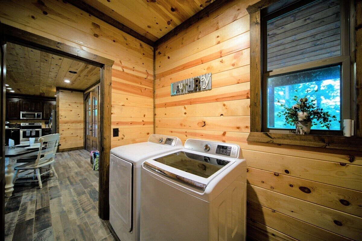 Washer and dryer available in laundry closet