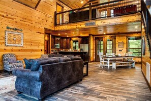 Smart TV, fireplace, video games