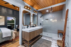 Douche, serviettes fournies
