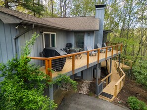 Outdoor dining - Amazing Lakefront Family Retreat Connestee Falls (Brevard)