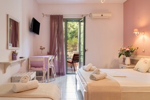Iron/ironing board, free WiFi, bed sheets - Studio Apartment 'Nontas Home 27' with Mountain View, Wi-Fi and Air Conditioning (Kalamitsi)