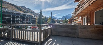 Apartamento 'Marmotte 101' con vistas a la montaña, terraza privada y balcón