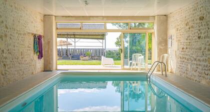Group Gite with Indoor Pool, Private Terrace, Garden, and Wi-Fi
