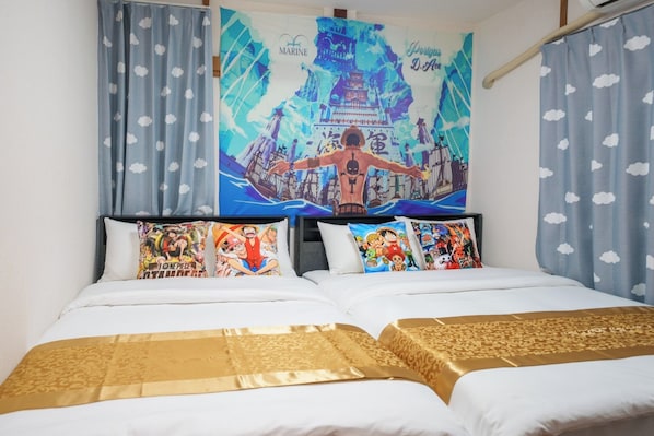 3 bedrooms, desk, WiFi, bed sheets