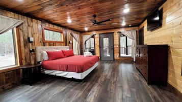 1 habitación, tabla de planchar con plancha y ropa de cama