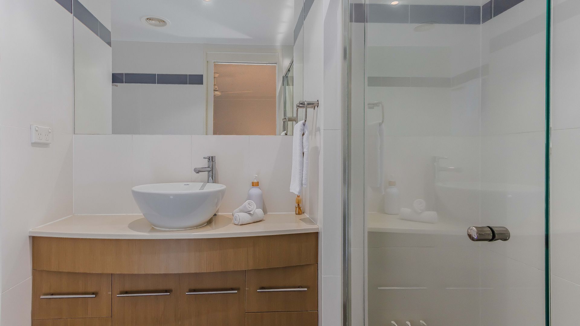 Shower, hair dryer