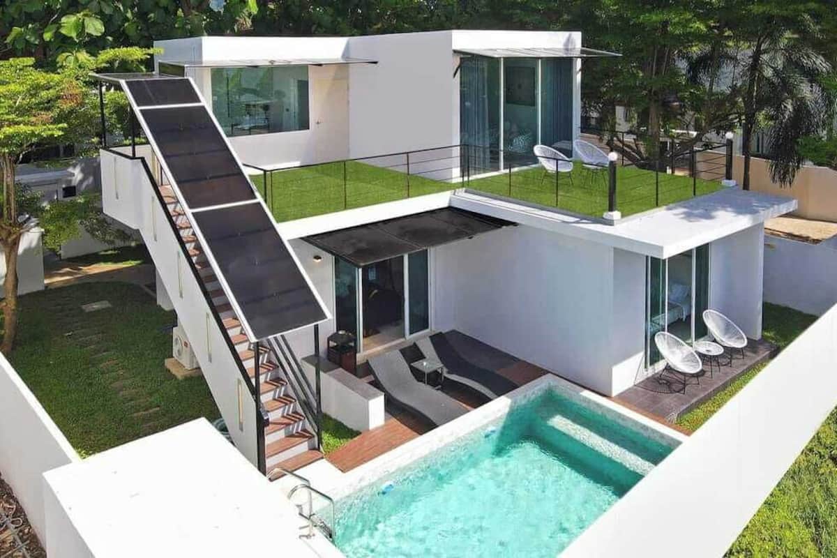 3 bedroom pool villa with seaview | Odada kasa, güneşlik/perde, ücretsiz kablosuz İnternet, çarşaf takımı