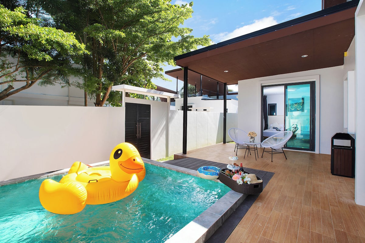 2 bedroom pool villa with seaview | 2 habitaciones, caja de seguridad en la habitación y cortinas blackout
