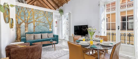 50-inch TV with cable channels