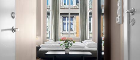 Trippelrum - utsikt mot staden | Dusch