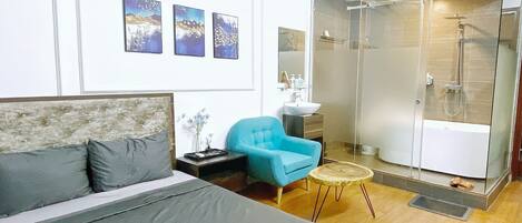 1 室のベッドルーム、WiFi、ベッドシーツ