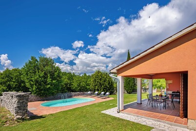 Pool House In Greenery