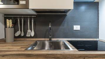 Fridge, microwave, dishwasher, electric kettle