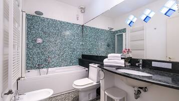 Hair dryer, towels