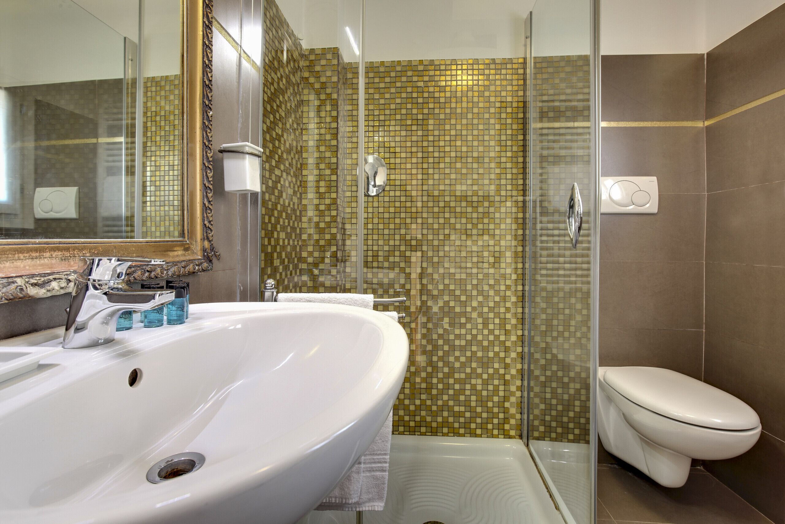Regadera, secadora de cabello, bidet, toallas 