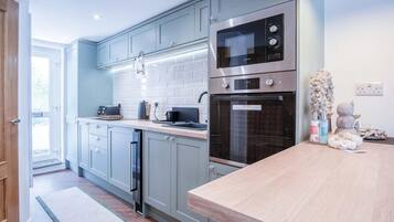 Microwave, oven, stovetop, electric kettle