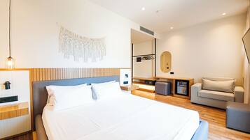 Doppia Elite, 1 letto king con divano letto, vista mare | Lenzuola Frette, biancheria da letto di alta qualità