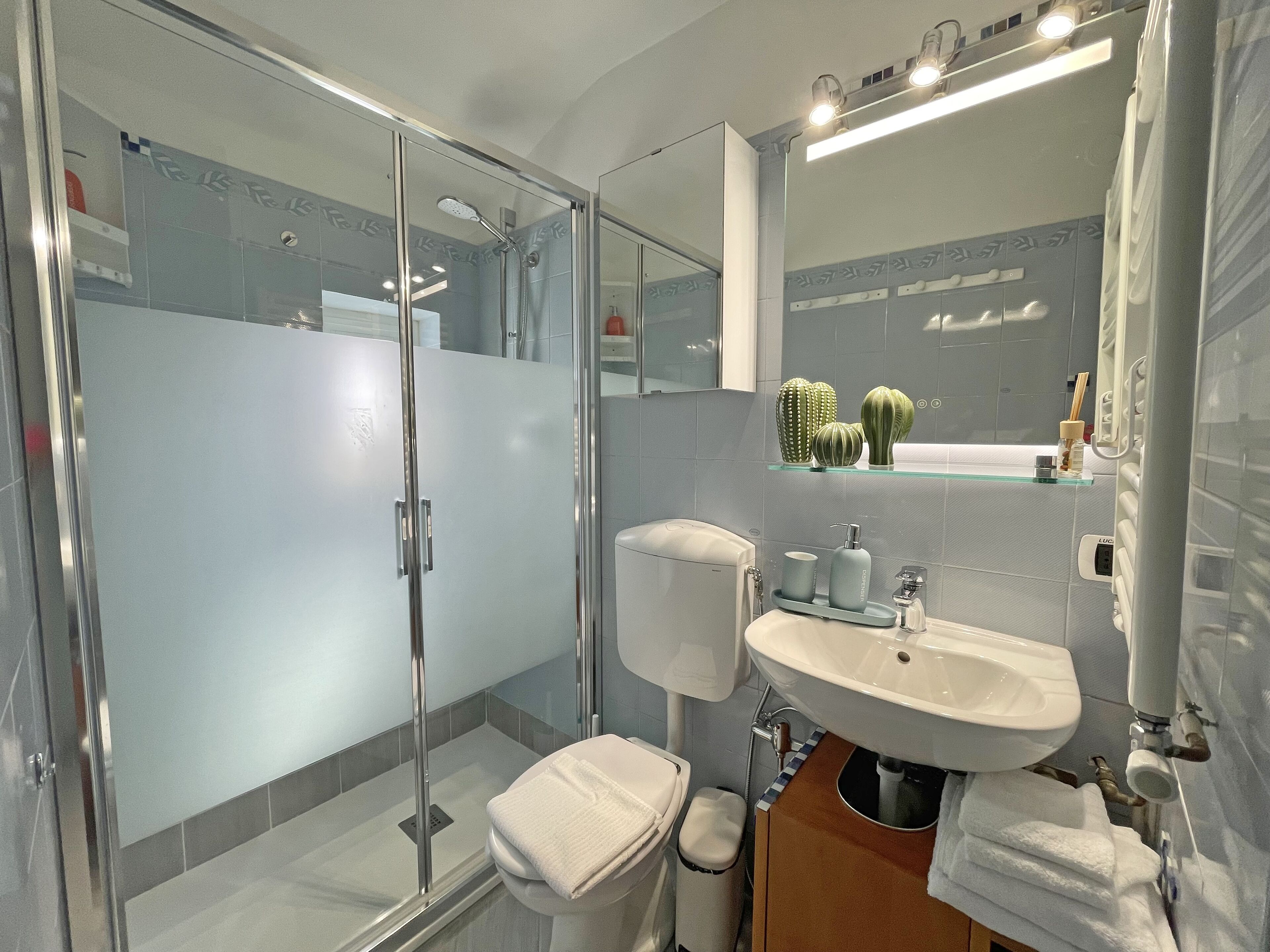 Appartamento Basic, balcone, vista mare | Bagno