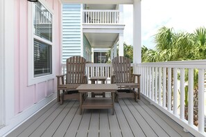 Terrace/patio - New Construction 7 BR Beach House with a Private Pool! A Little Pink House (Surfside Beach)