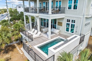 A heated pool