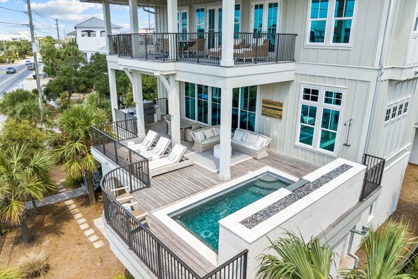 A heated pool