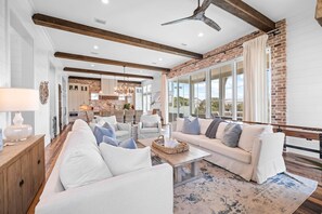 TV, fireplace, stereo, offices - One Second Away|Easy Beach Access|Gulf Views|Private Pool (Santa Rosa Beach)