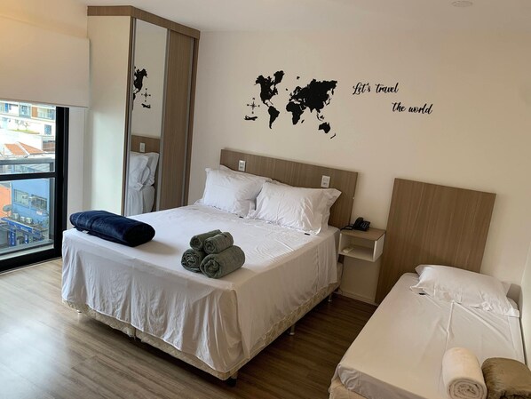 Apartamento | Cortinas blackout, Wi-Fi de cortesia