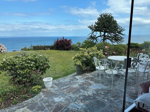 Stunning sea views from cliff top over Lymebay