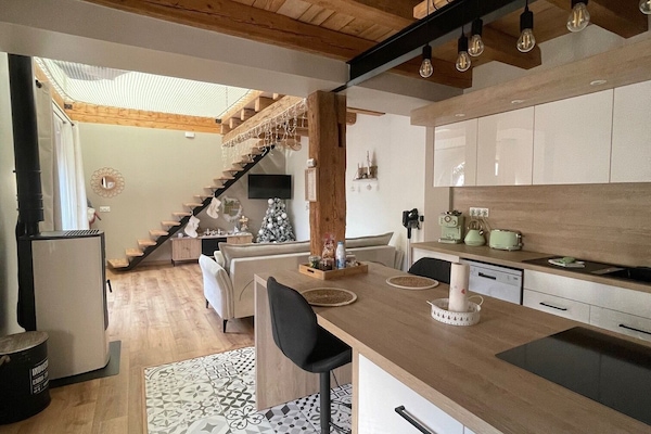 vue cuisine ouverte sur salon