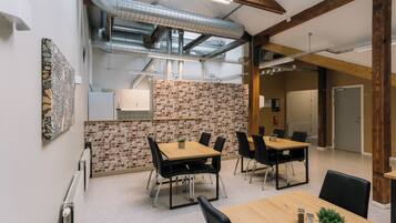 Shared fridge, microwave