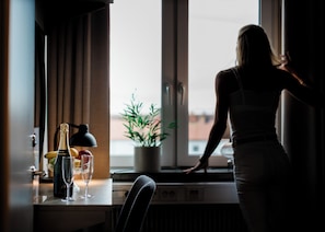 Single Room | Desk, laptop workspace, blackout drapes, free WiFi - My Hostel Lidköping (Lidköping)