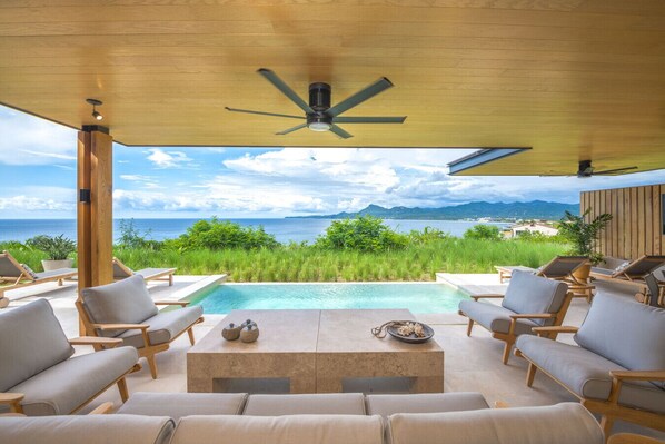 A heated pool - Villa Cielo Azul in Iyari by Mita Residential. Golf Cart, Oceanview, Pool (Punta Mita)