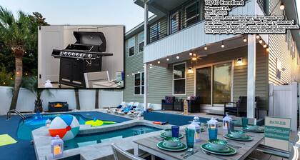 #1 Destin home, Saltwater spa & pool, Beach@2min walk, Golf cart