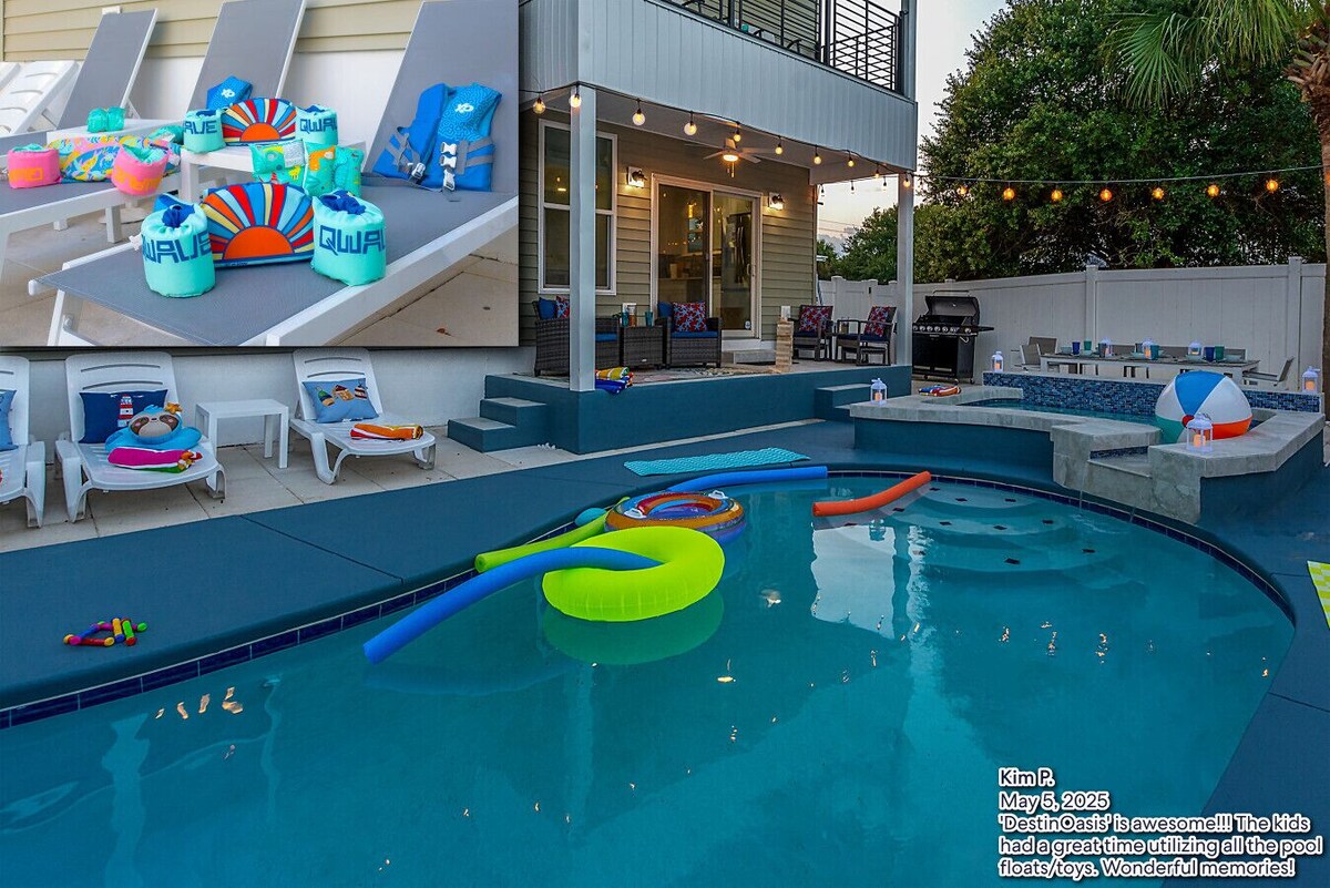 Photo 15 of #1 Destin home, Saltwater spa & pool, Beach@2min walk, Golf cart
