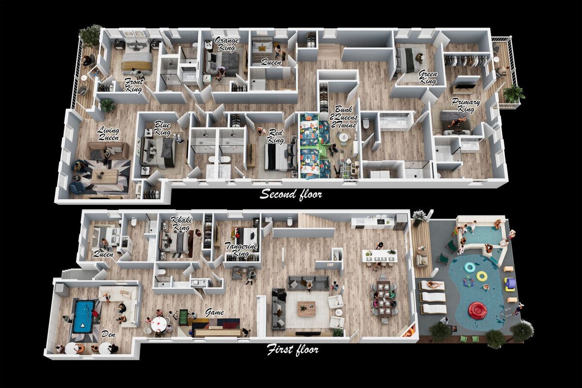 Photo 8 of #1 Destin home, Saltwater spa & pool, Beach@2min walk, Golf cart