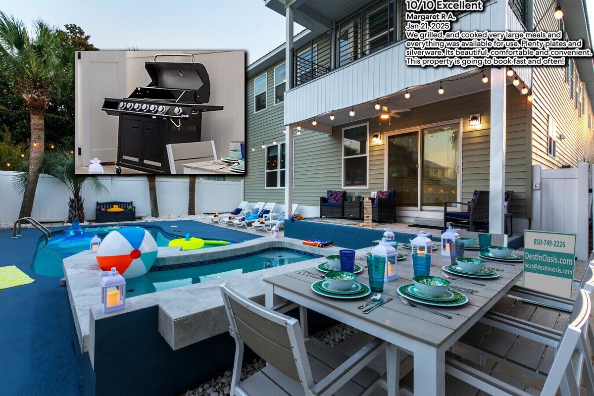 Photo 10 of #1 Destin home, Saltwater spa & pool, Beach@2min walk, Golf cart